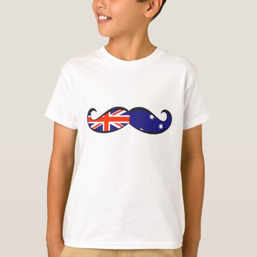 オーストラリアの旗の髭 Tシャツ (正面)