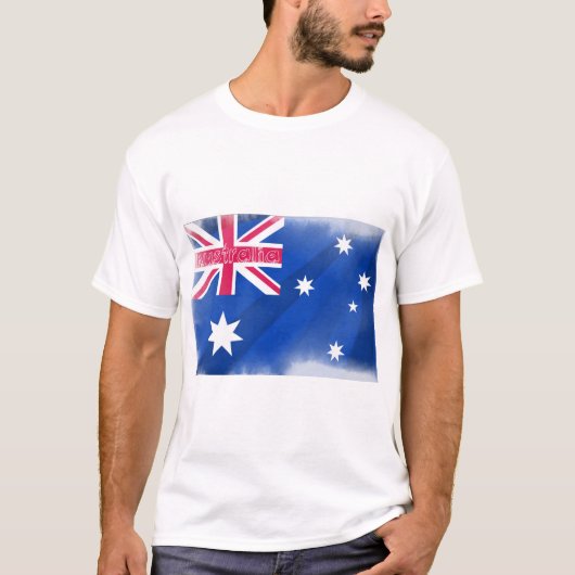 オーストラリアの旗フェードアウト Tシャツ (正面)