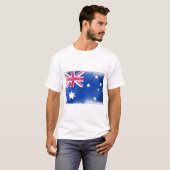 オーストラリアの旗フェードアウト Tシャツ (正面フル)