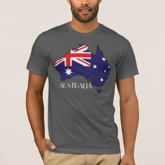 オーストラリアの旗地図のワイシャツ Tシャツ