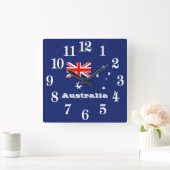 オーストラリアの旗 スクエア壁時計 (ホーム)