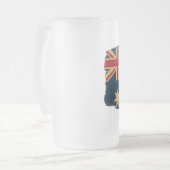 オーストラリアの旗 フロストグラスビールジョッキ (正面左)