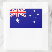 オーストラリアの旗 長方形シール (バッグ)