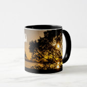 オーストラリアの日没のブラックカンガルー マグカップ (正面右)