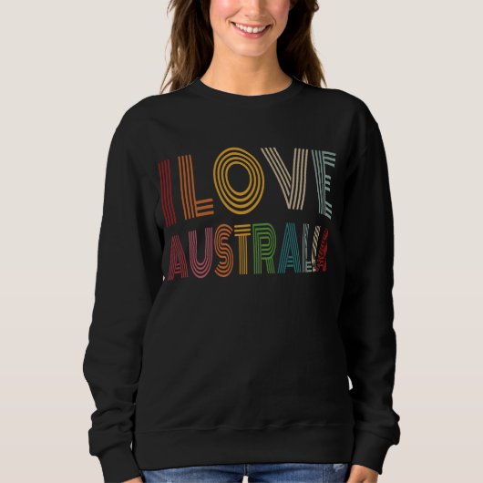 オーストラリアの日 – I Love Australia スウェットシャツ (正面)