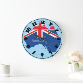 オーストラリアの時計の地図 ラージ壁時計 (ホーム)