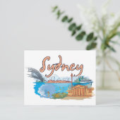 オーストラリアの有名な都市シドニー ポストカード (スタンド正面)