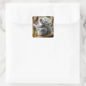 オーストラリアの木にベビーのあるコアラ スクエアシール (バッグ)