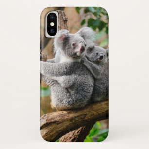オーストラリアの木にベビーのあるコアラ iPhone X ケース