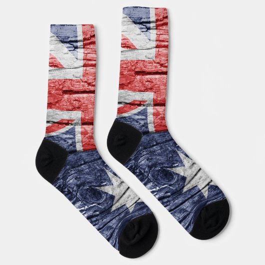 オーストラリアの木製の旗 ソックス (右)