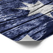 オーストラリアの木製の旗 ポスター (角)