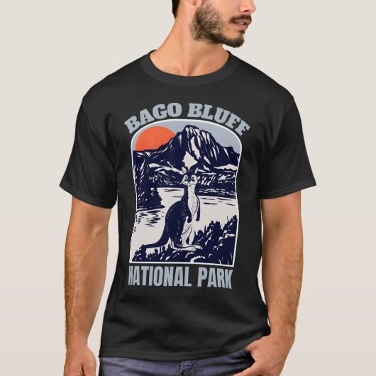 オーストラリアの果てしない地平線、バゴ・ブラフ Tシャツ (正面)