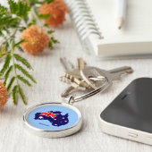 オーストラリアの概要と国旗 キーホルダー (側面)