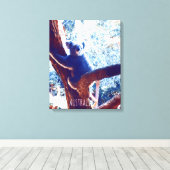 オーストラリアの樹木動物のコアラ キャンバスプリント (インサイチュ (ウッドフロア))