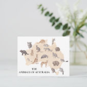 オーストラリアの水彩動物 ポストカード (スタンド正面)