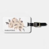 オーストラリアの水彩動物 ラゲッジタグ (正面横)