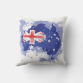 オーストラリアの水彩画の地図 クッション (裏面)