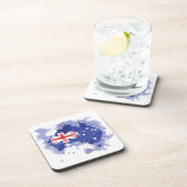 オーストラリアの水彩画の地図 コースター (右側)