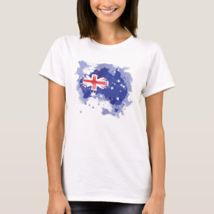 オーストラリアの水彩画の地図 Tシャツ