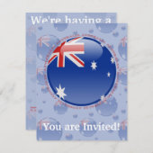 オーストラリアの泡旗 招待状 (正面/裏面)