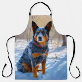 オーストラリアの牛が雪のクリスマスを過ごす エプロン (正面)