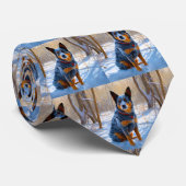 オーストラリアの牛が雪のクリスマスを過ごす ネクタイ (ロール)