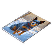 オーストラリアの牛が雪のクリスマスを過ごす ノートブック (左側)