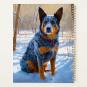 オーストラリアの牛が雪のクリスマスを過ごす プランナー手帳 (裏面)