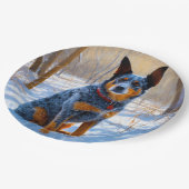 オーストラリアの牛が雪のクリスマスを過ごす ペーパープレート (アングル)