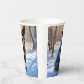 オーストラリアの牛が雪のクリスマスを過ごす 紙コップ (右)