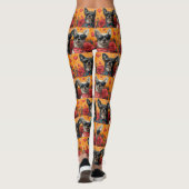 オーストラリアの牛とハートバラバレンタインデー レギンス (裏面)