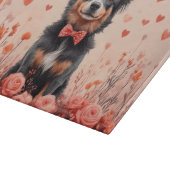 オーストラリアの牛とバラ – バレンタインデー カッティングボード (角)