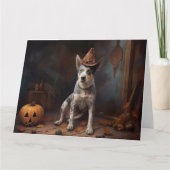 オーストラリアの牛のカボチャのハロウィーン怖い カード (正面)