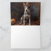 オーストラリアの牛のカボチャのハロウィーン怖い カード (内部)