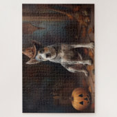 オーストラリアの牛のカボチャのハロウィーン怖い ジグソーパズル (縦)