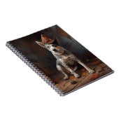 オーストラリアの牛のカボチャのハロウィーン怖い ノートブック (右側)