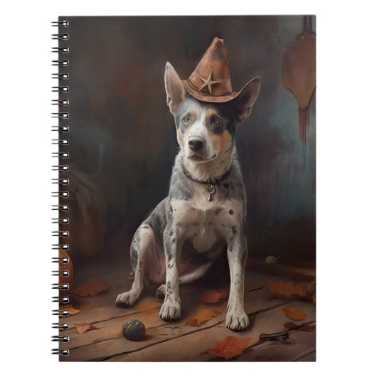 オーストラリアの牛のカボチャのハロウィーン怖い ノートブック (正面)