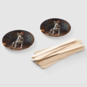 オーストラリアの牛のカボチャのハロウィーン怖い ハンドファン (組立なし)