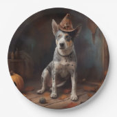 オーストラリアの牛のカボチャのハロウィーン怖い ペーパープレート (正面)