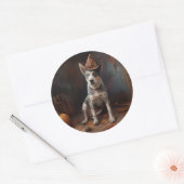 オーストラリアの牛のカボチャのハロウィーン怖い ラウンドシール (封筒)