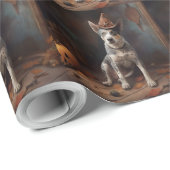 オーストラリアの牛のカボチャのハロウィーン怖い ラッピングペーパー (ロールコーナー)