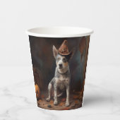 オーストラリアの牛のカボチャのハロウィーン怖い 紙コップ (正面)