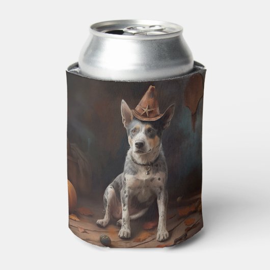 オーストラリアの牛のカボチャのハロウィーン怖い 缶クーラー (缶正面)