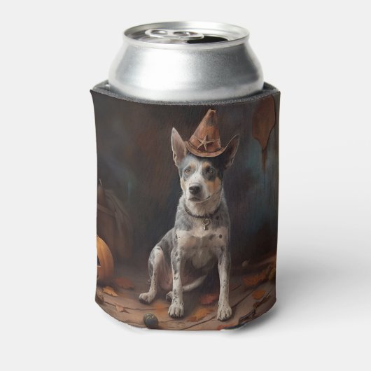 オーストラリアの牛のカボチャのハロウィーン怖い 缶クーラー (缶裏面)