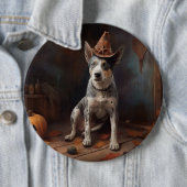 オーストラリアの牛のカボチャのハロウィーン怖い 缶バッジ (インサイチュ)