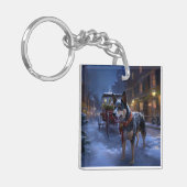 オーストラリアの牛のクリスマスフェスティバルシーズン キーホルダー (正面左)