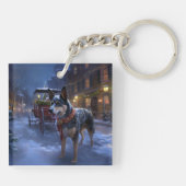 オーストラリアの牛のクリスマスフェスティバルシーズン キーホルダー (裏面)