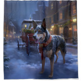 オーストラリアの牛のクリスマスフェスティバルシーズン シャワーカーテン (正面)