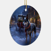 オーストラリアの牛のクリスマスフェスティバルシーズン セラミックオーナメント (右)