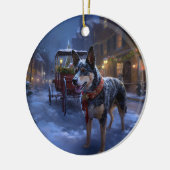 オーストラリアの牛のクリスマスフェスティバルシーズン セラミックオーナメント (左)